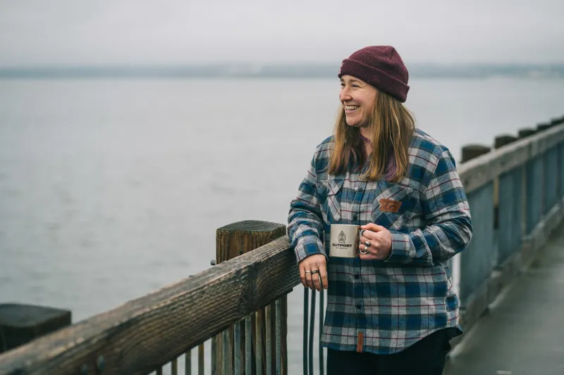 Transition Huckit Flannel Long Sleeve Shirt Midnight Blue Large-1